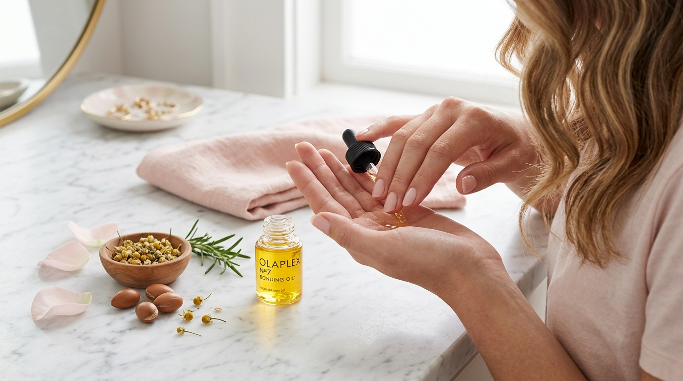 Olaplex hair treatment application at home in Dubai